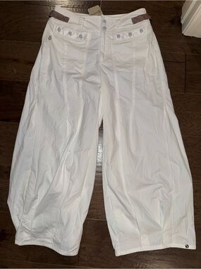 Free People White Flowy Pants